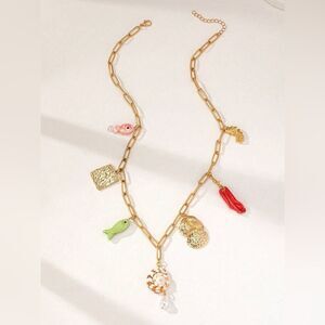 bohemian seashell necklace A608